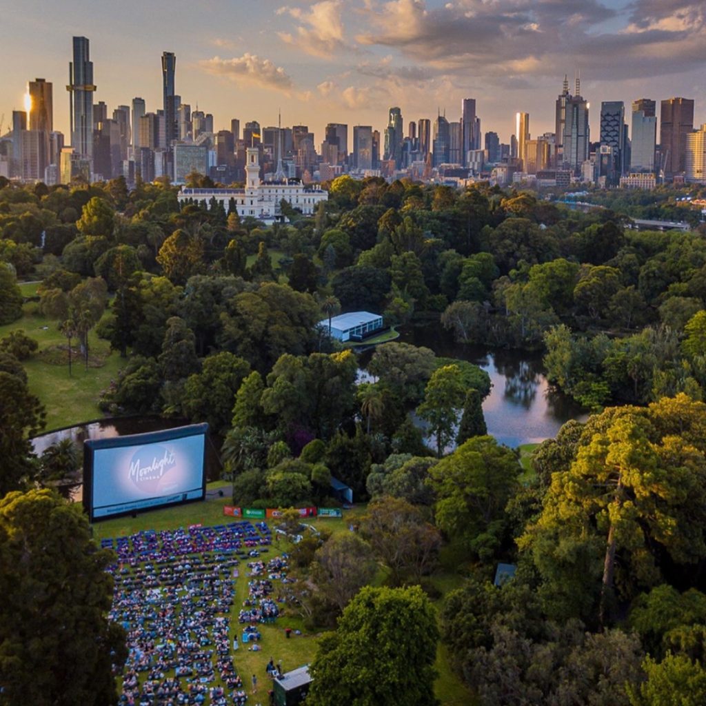 Moonlight Cinema Melbourne outdoor movie experience under the stars